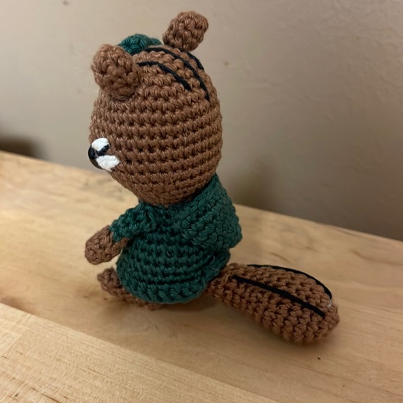 Handcrafted Chipmunk Decor Amigurui Crochet Figure - Picture 7 of 10
